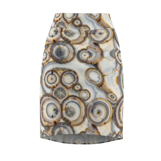 Mineral Mosaic on a Pencil Skirt