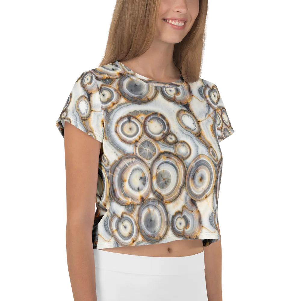 Mineral Mosaic on Crop Tee — Right