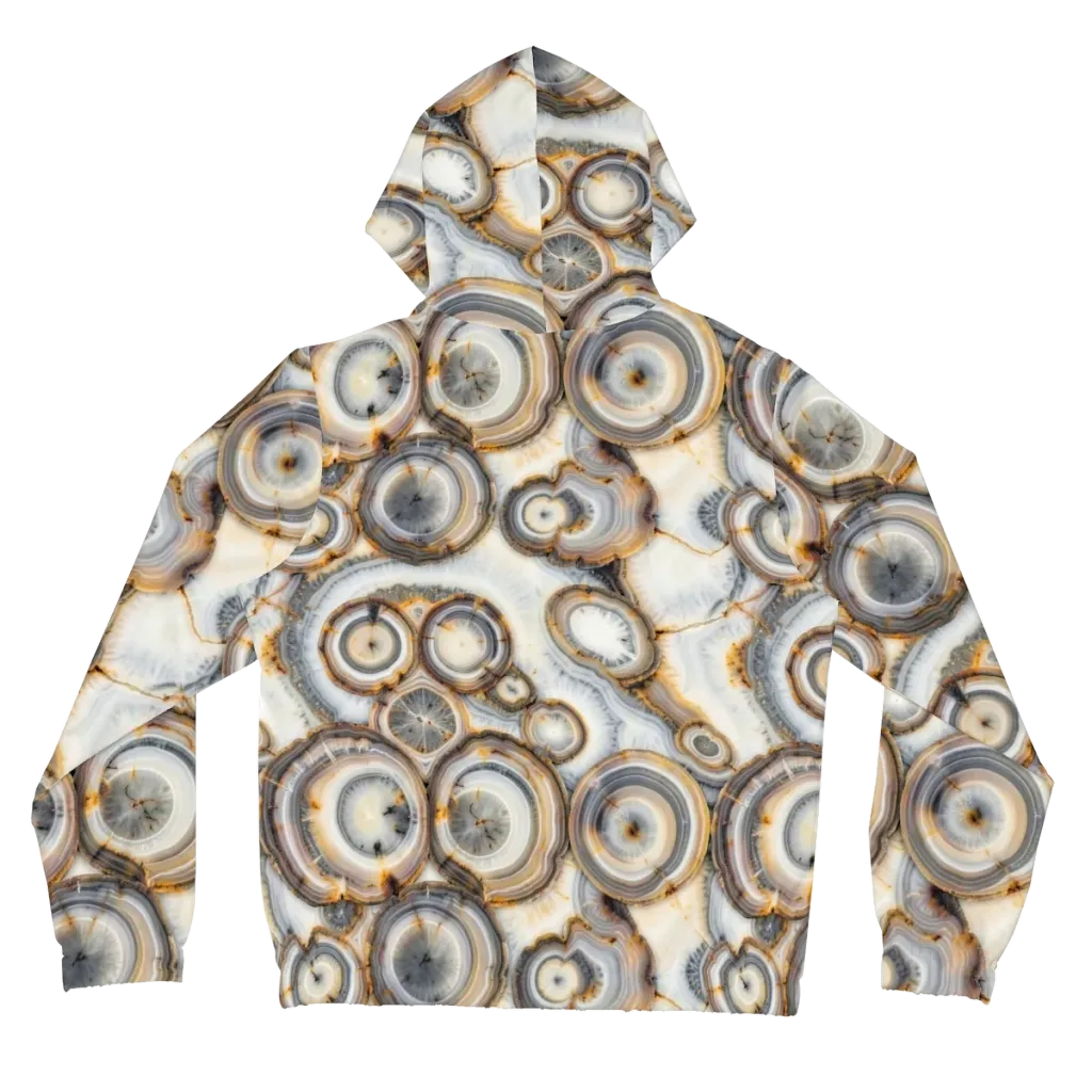 Mineral Mosaic on Women's Full-Zip Hoodie — Back