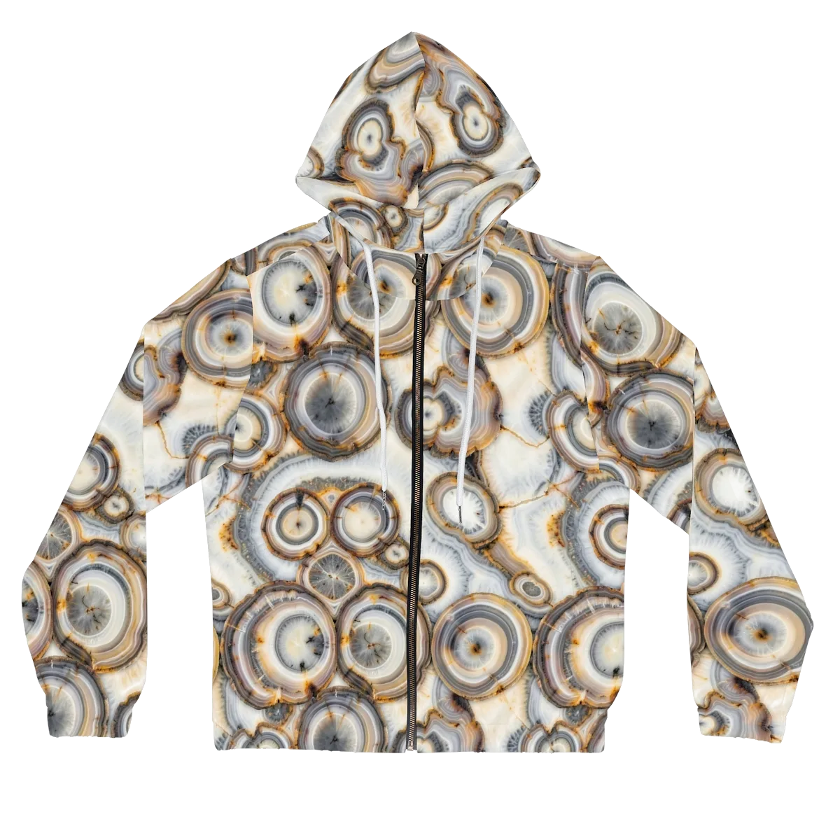 Mineral Mosaic on Women's Full-Zip Hoodie — Front