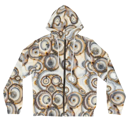 Mineral Mosaic on a Women's Full-Zip Hoodie