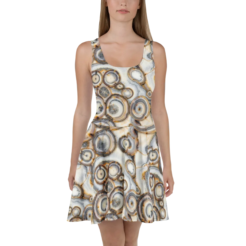 Mineral Mosaic on Skater Dress — Front