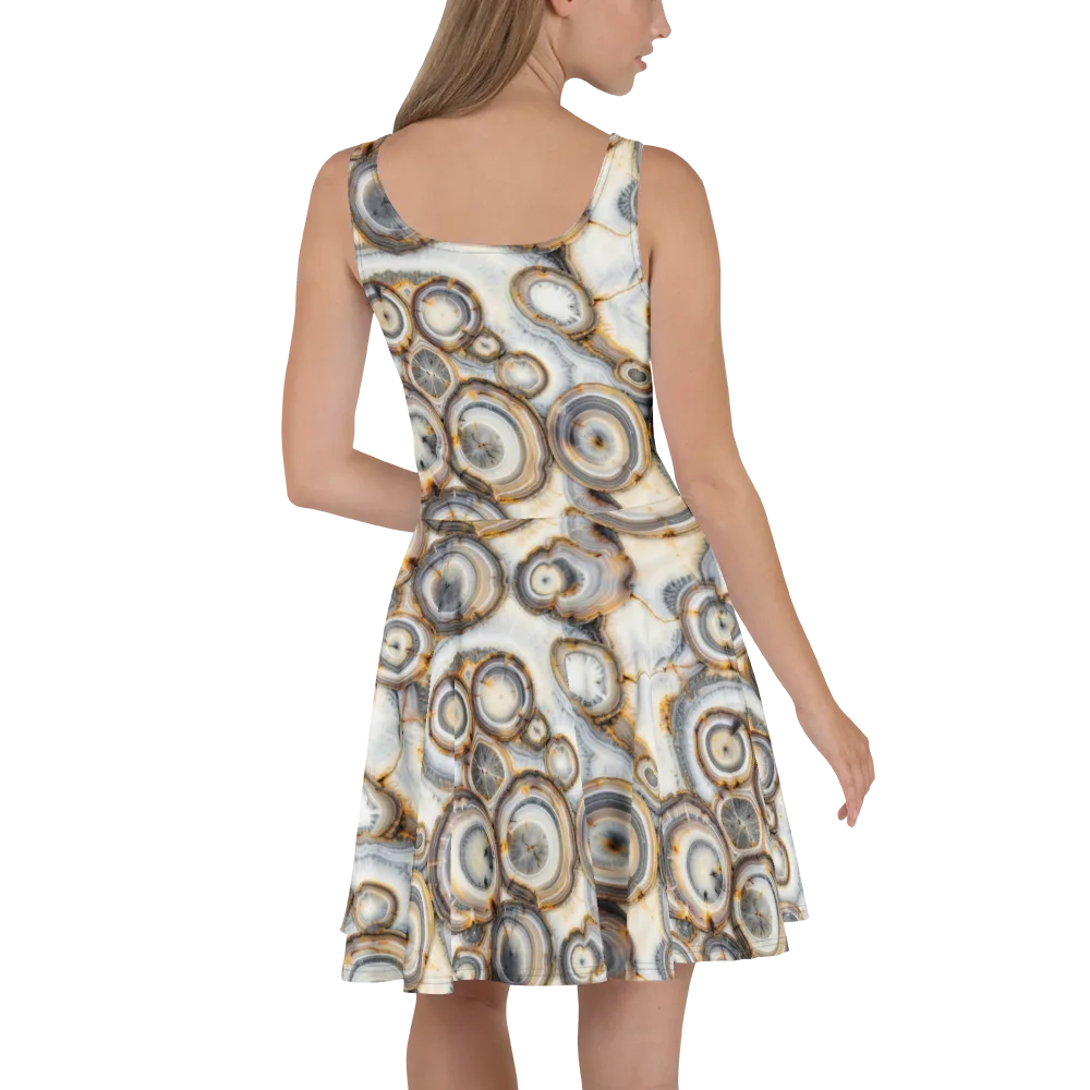 Mineral Mosaic on Skater Dress — Back
