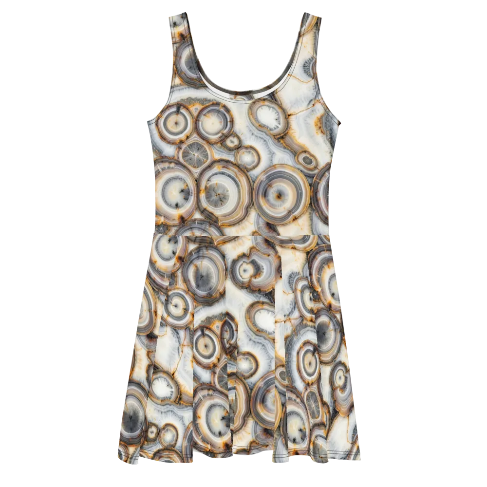 Mineral Mosaic on Skater Dress — Front