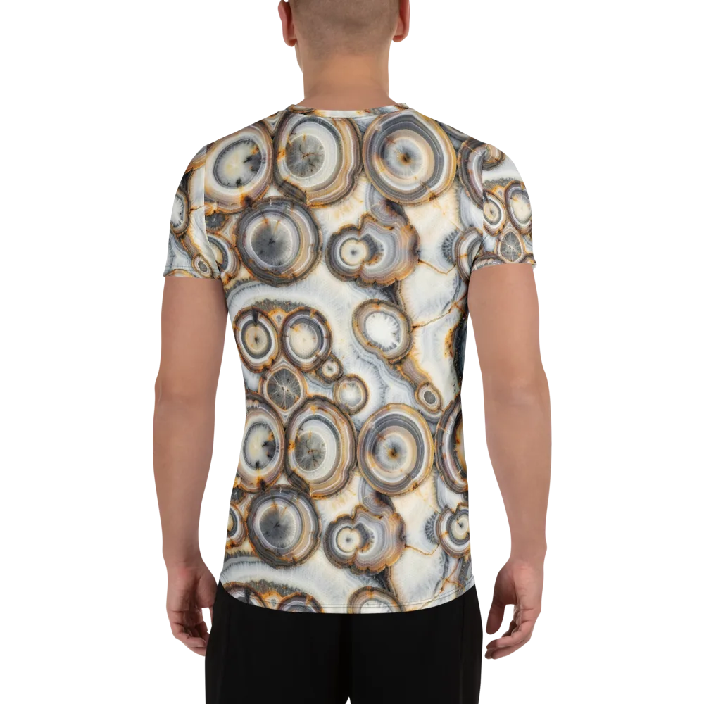 Mineral Mosaic on Men's Athletic T-Shirt — Back