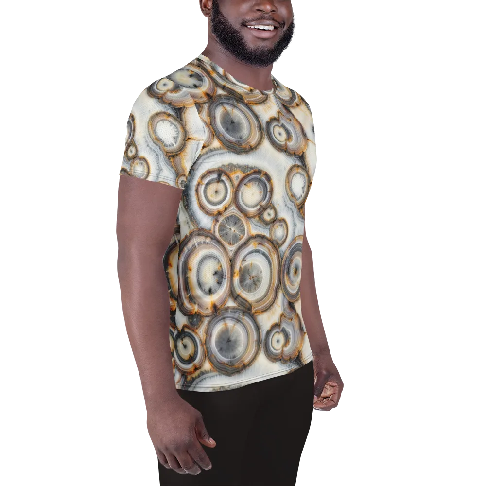 Mineral Mosaic on Men's Athletic T-Shirt — Right