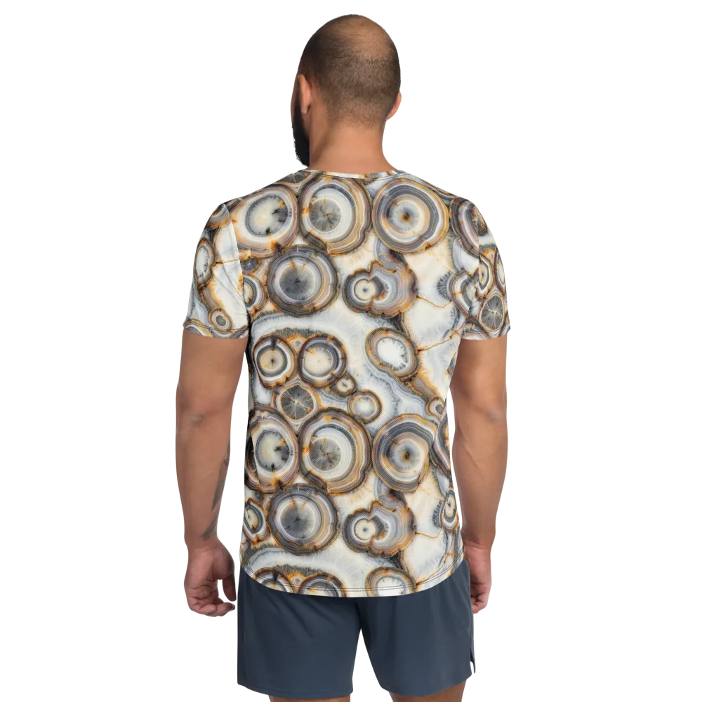 Mineral Mosaic on Men's Athletic T-Shirt — Back