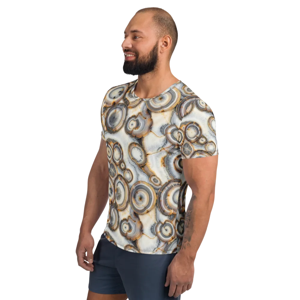 Mineral Mosaic on Men's Athletic T-Shirt — Left