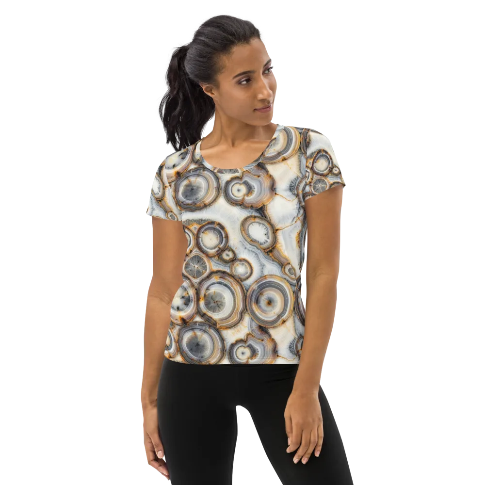 Mineral Mosaic on Women's Athletic T-Shirt — Front