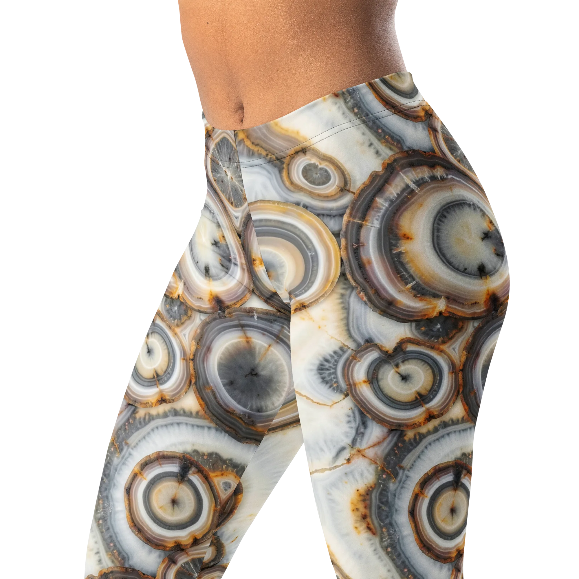 Mineral Mosaic on Leggings — Left Front