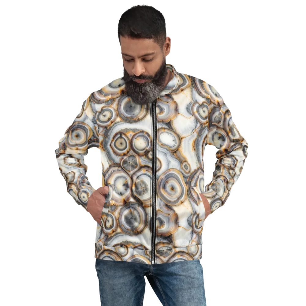 Mineral Mosaic on Bomber Jacket — Front