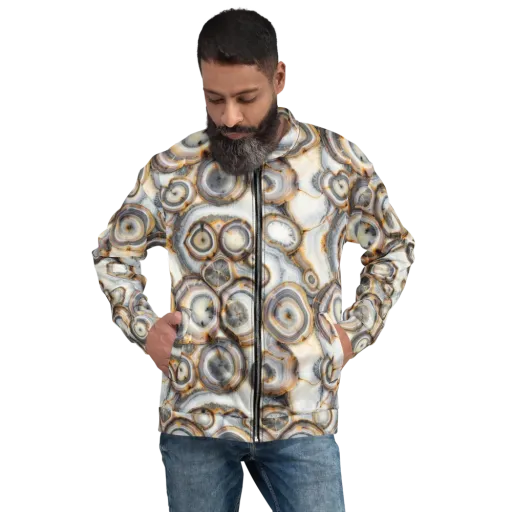 Mineral Mosaic on a Bomber Jacket