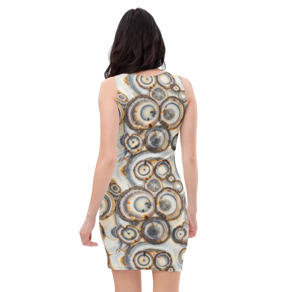 Mineral Mosaic on Bodycon Dress — Back