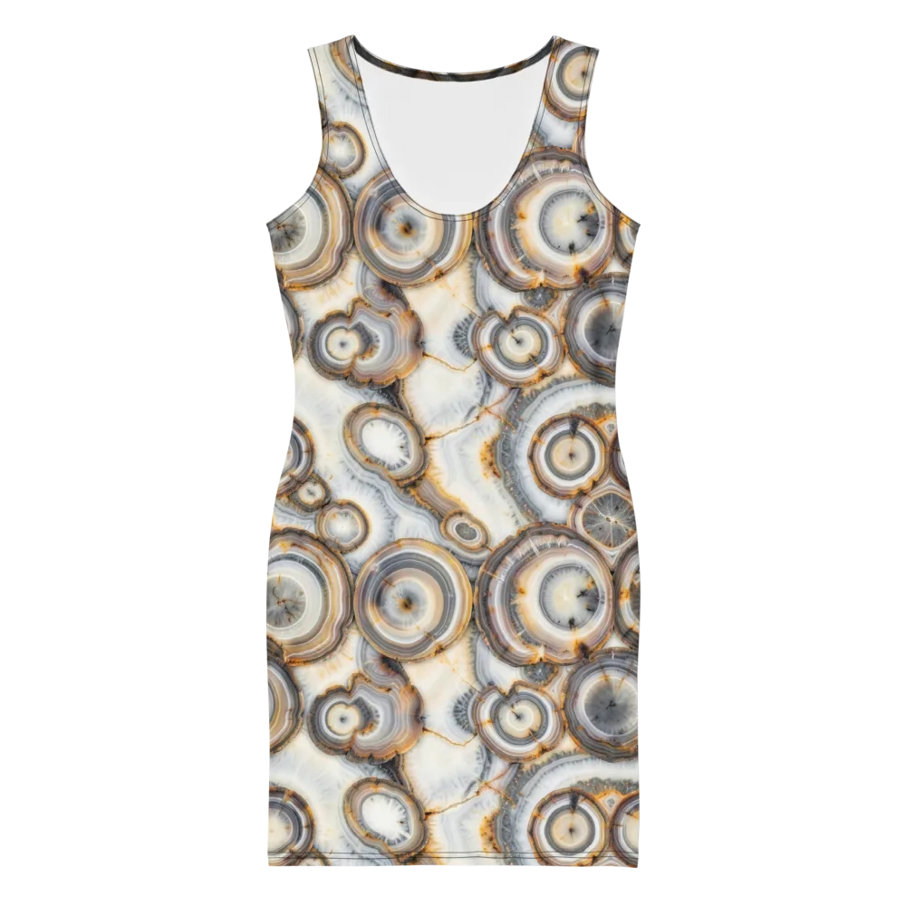 Mineral Mosaic on Bodycon Dress — Front