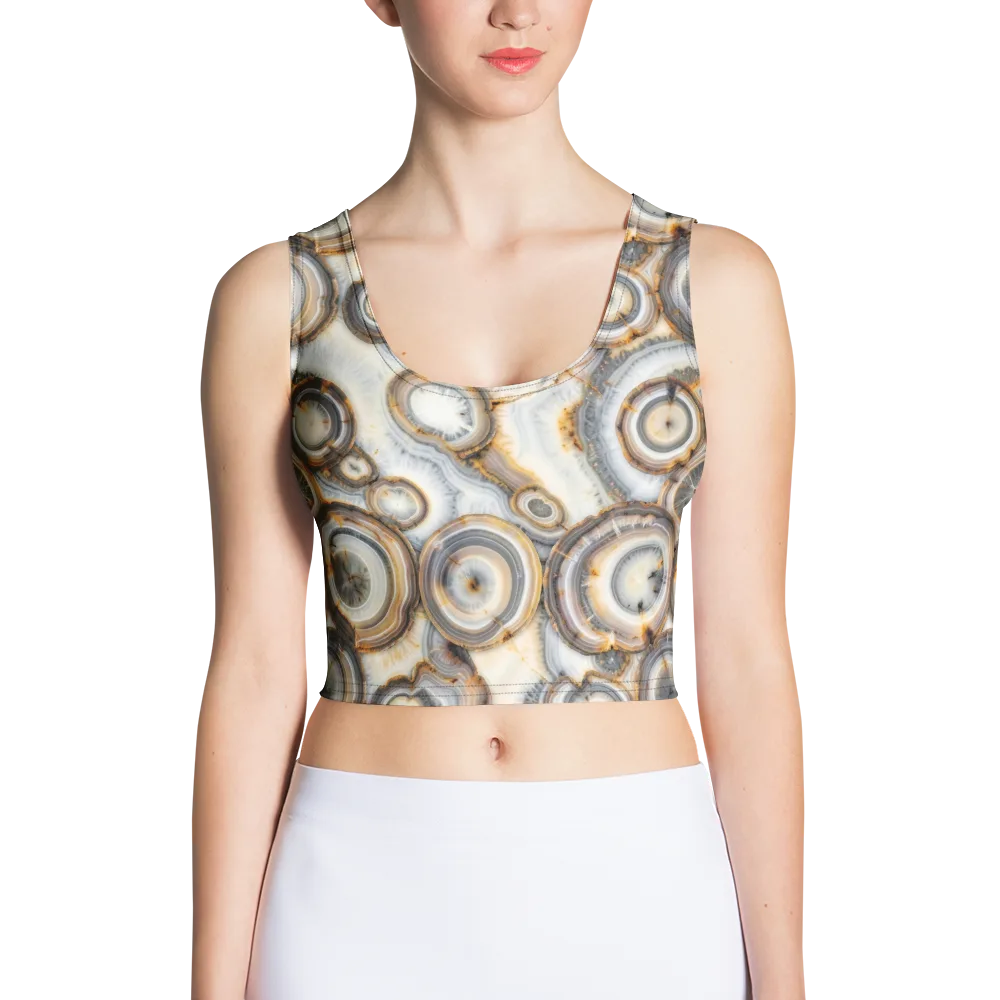 Mineral Mosaic on Crop Top — Front