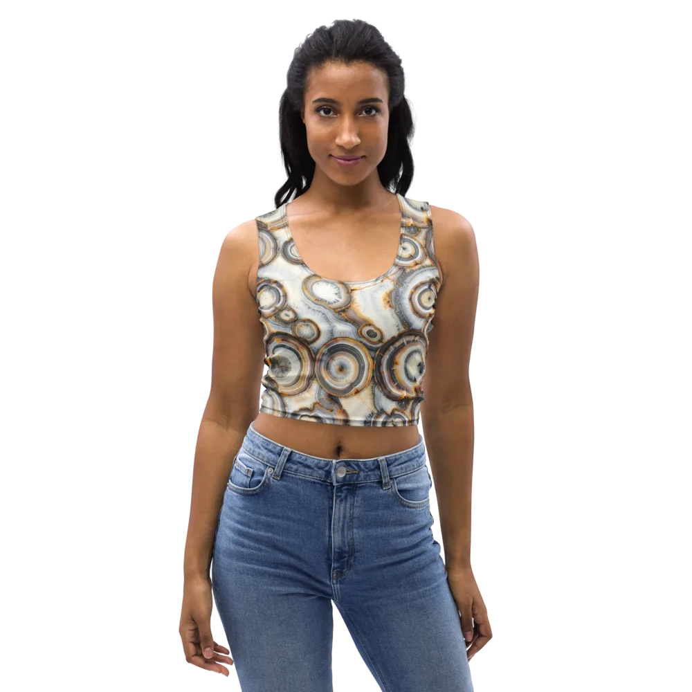 Mineral Mosaic on Crop Top — Front