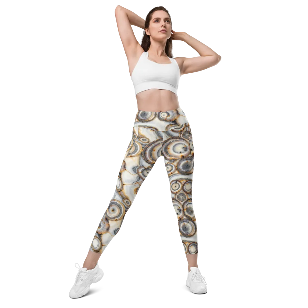 Mineral Mosaic on Leggings with Pockets — Front