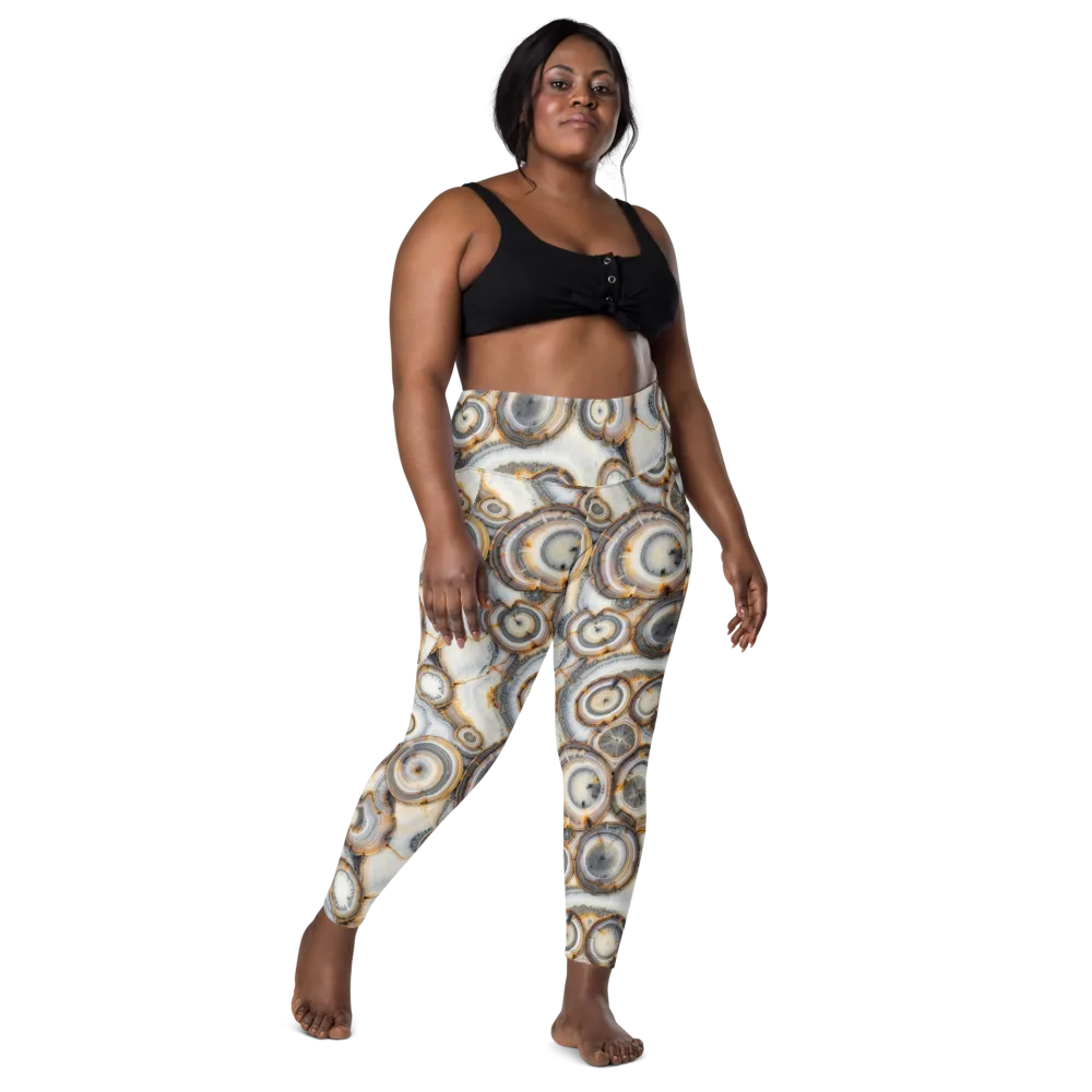 Mineral Mosaic on Leggings with Pockets — Front