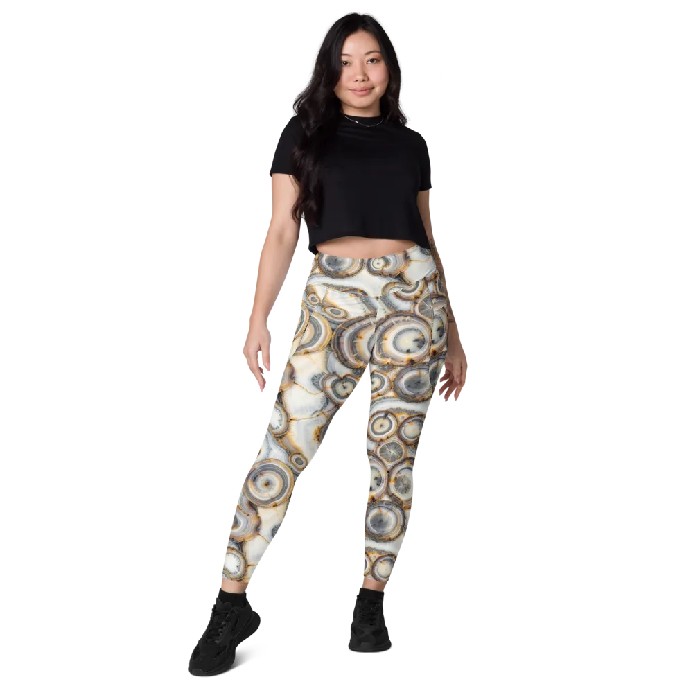 Mineral Mosaic on Leggings with Pockets — Front