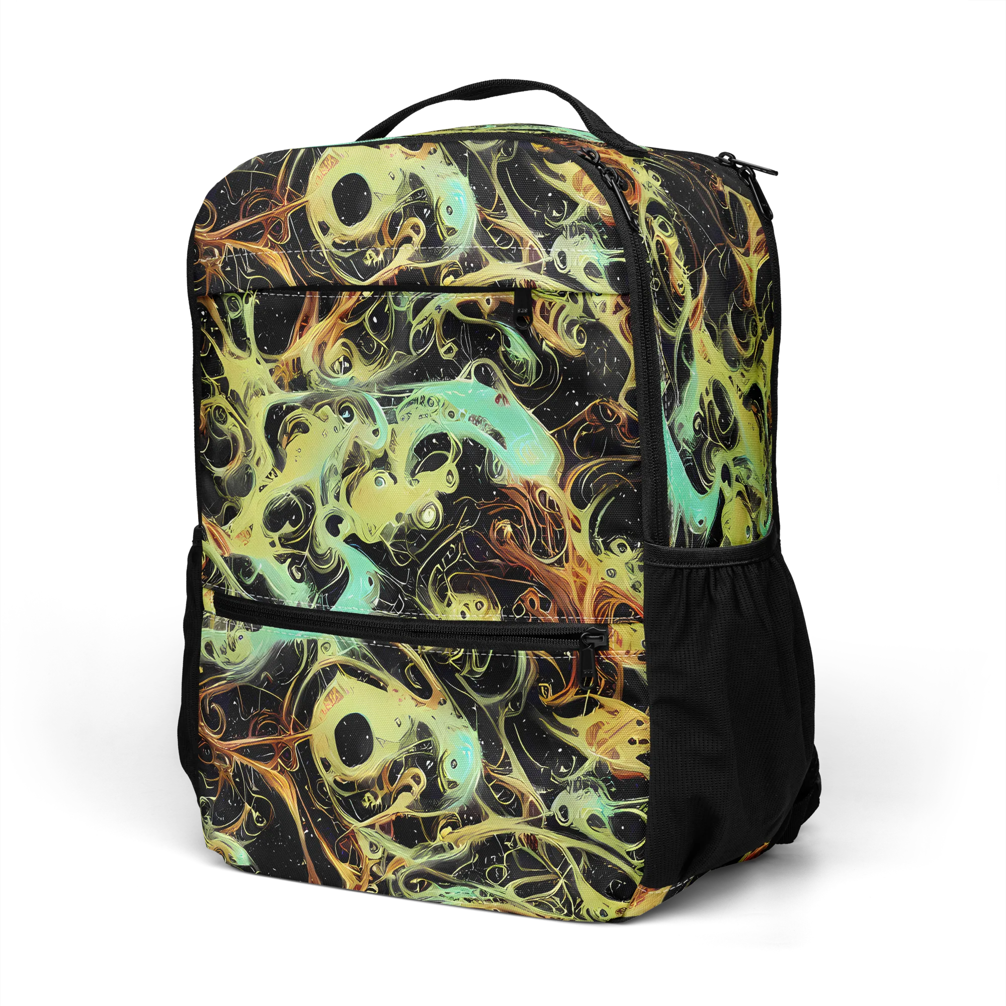 Blacklight Tide on Utility Backpack — Left Front