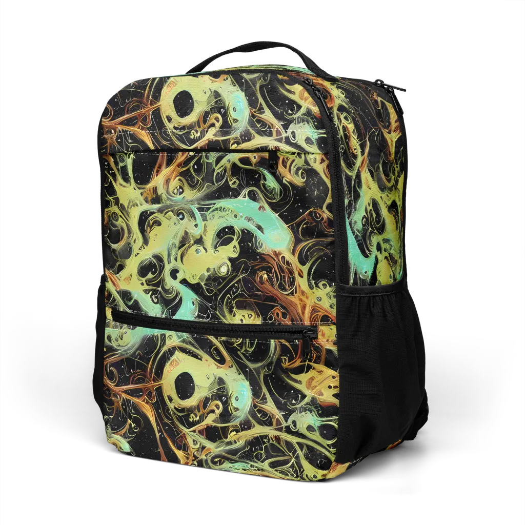 Blacklight Tide on Utility Backpack — Left Front