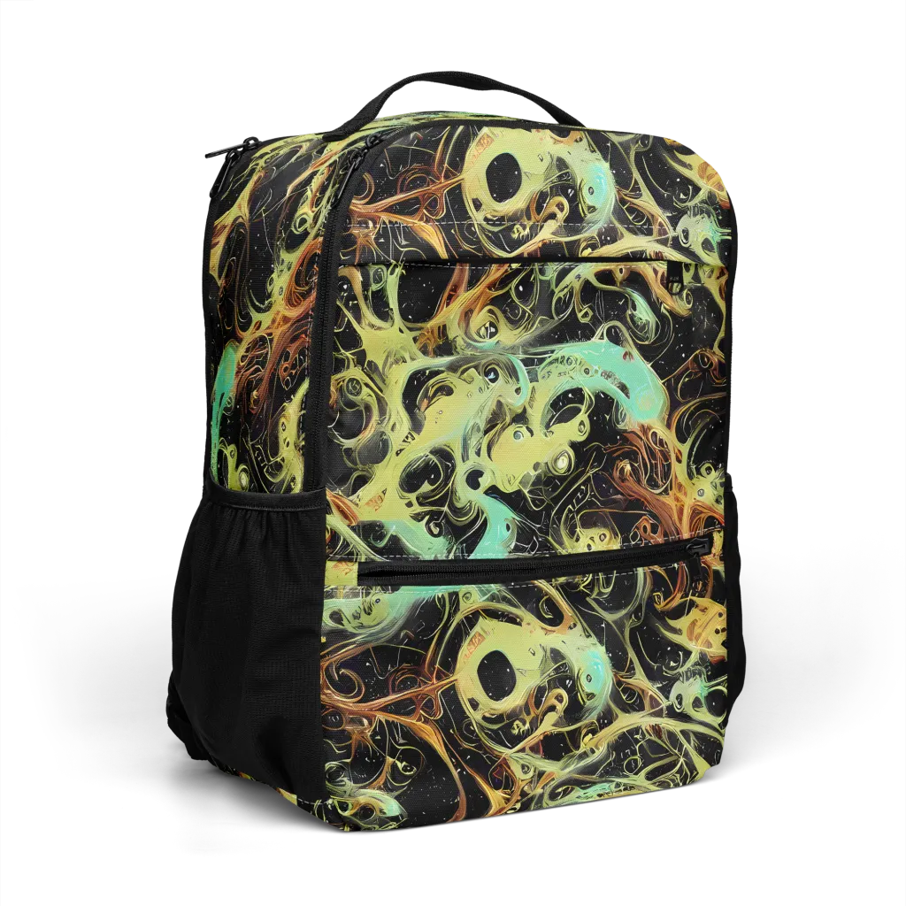 Blacklight Tide on Utility Backpack — Right Front