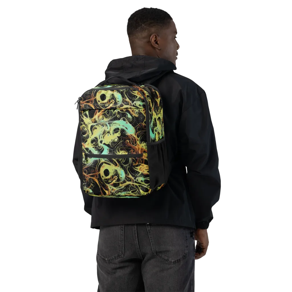Blacklight Tide on Utility Backpack — Back