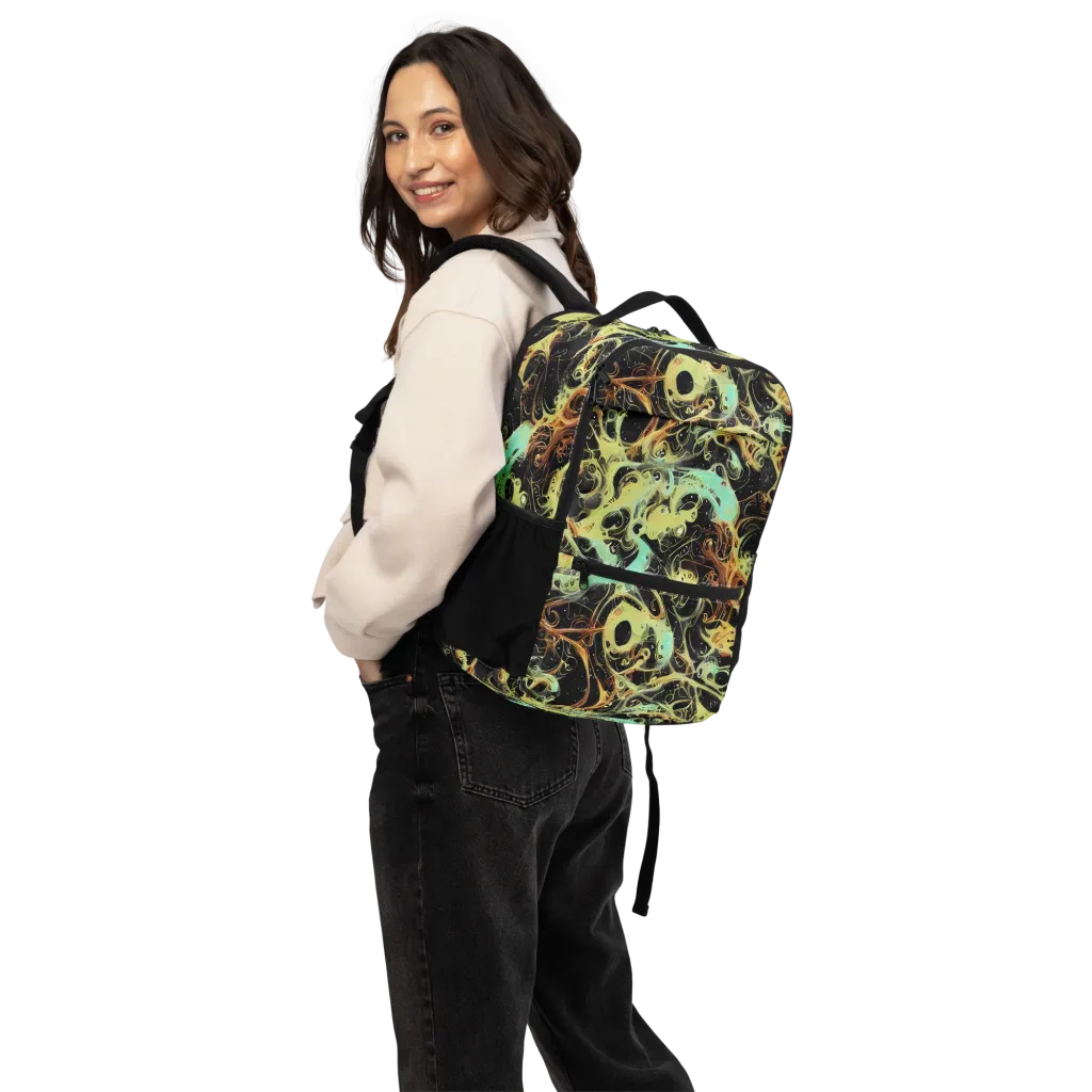 Blacklight Tide on Utility Backpack — Back