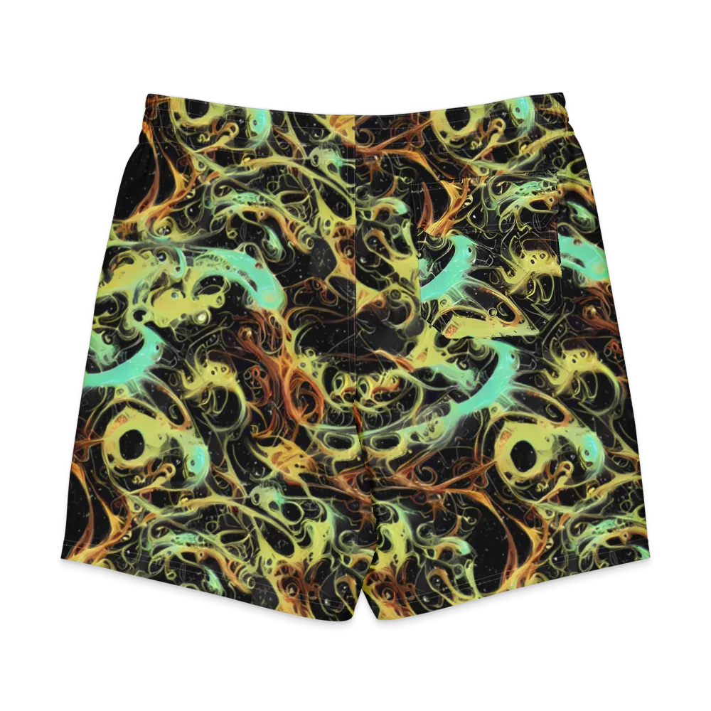 Blacklight Tide on Men's Board Shorts — Back