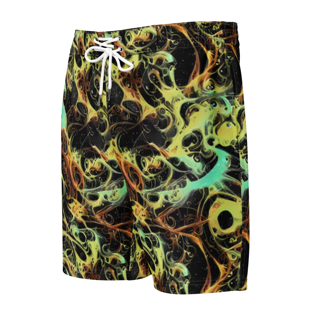 Blacklight Tide on Men's Board Shorts — Front