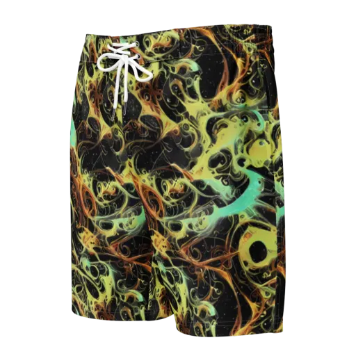 Blacklight Tide on a Men's Board Shorts