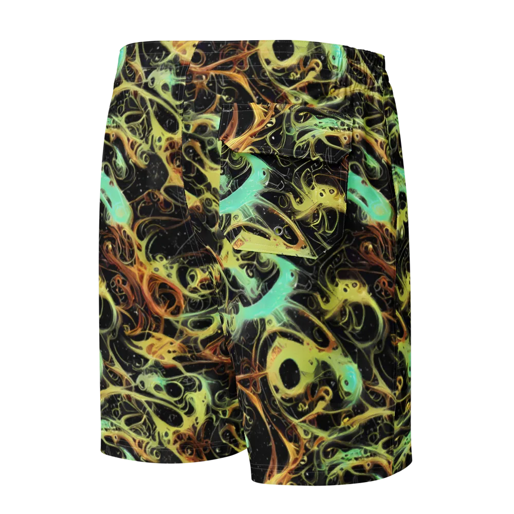 Blacklight Tide on Men's Board Shorts — Back