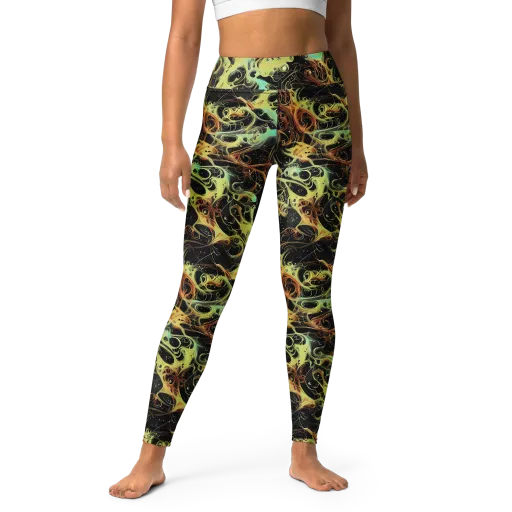Blacklight Tide on a Yoga Leggings