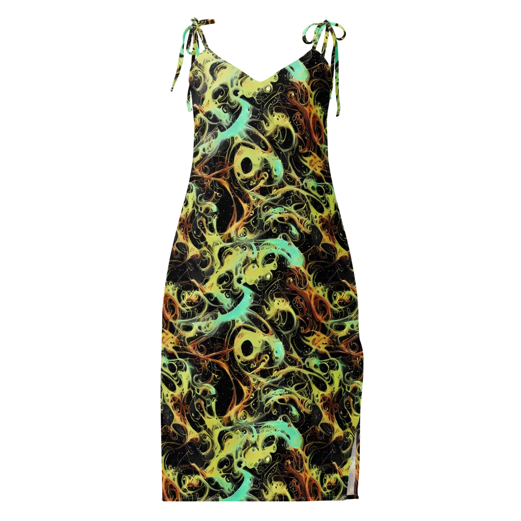 Blacklight Tide on Slip Dress — Front