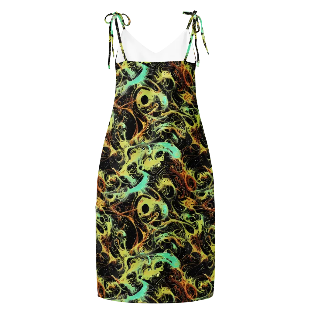 Blacklight Tide on Slip Dress — Back
