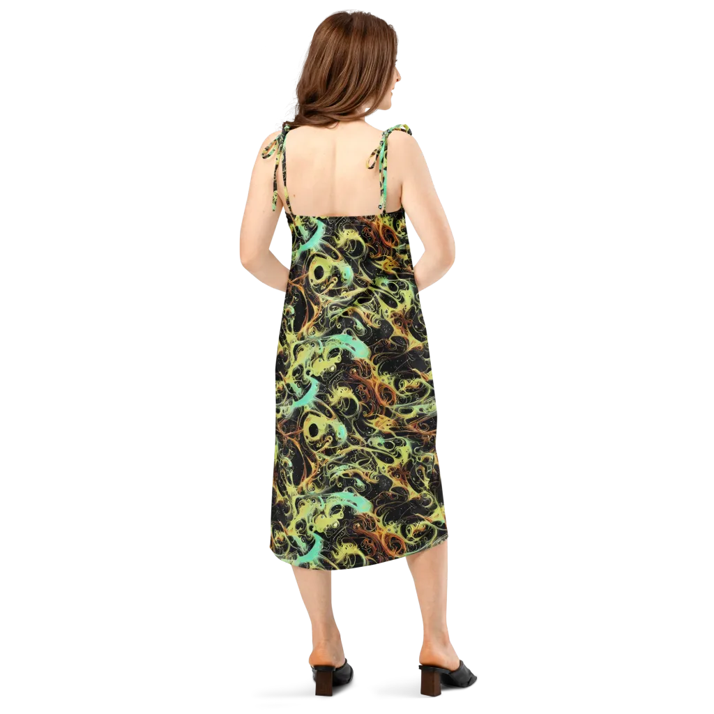 Blacklight Tide on Slip Dress — Back