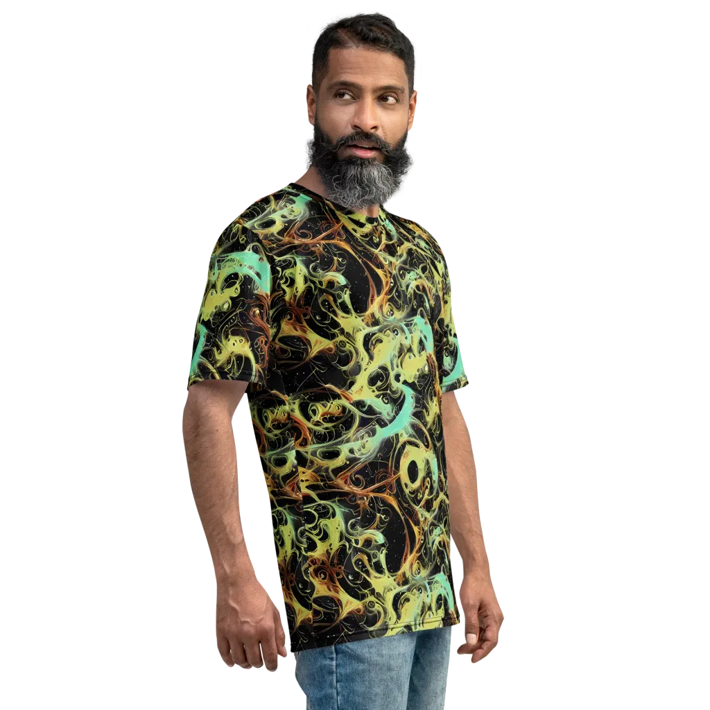 Blacklight Tide on Men's Crew Neck T-Shirt — Right