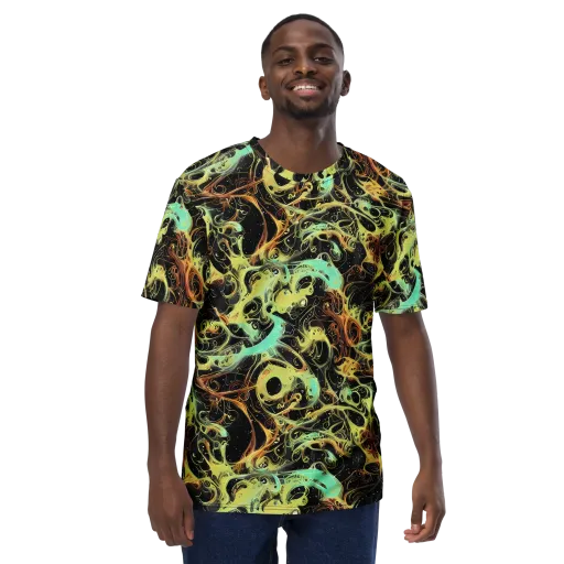 Blacklight Tide on a Men's Crew Neck T-Shirt