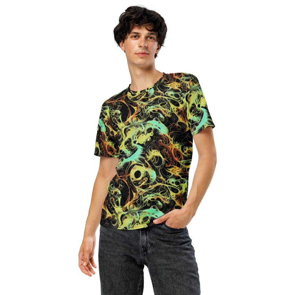 Blacklight Tide on Men's Crew Neck T-Shirt — Front