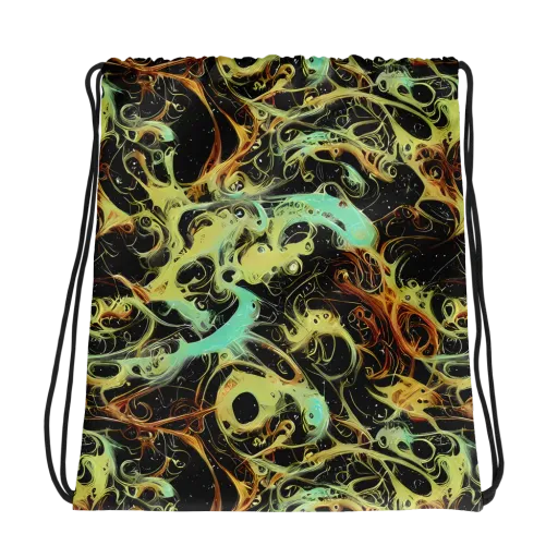 Blacklight Tide on a Drawstring Bag