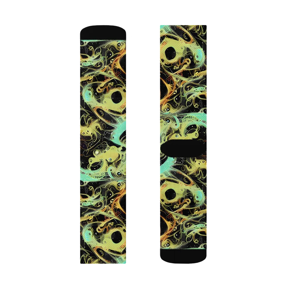 Blacklight Tide on Socks — Left Sock