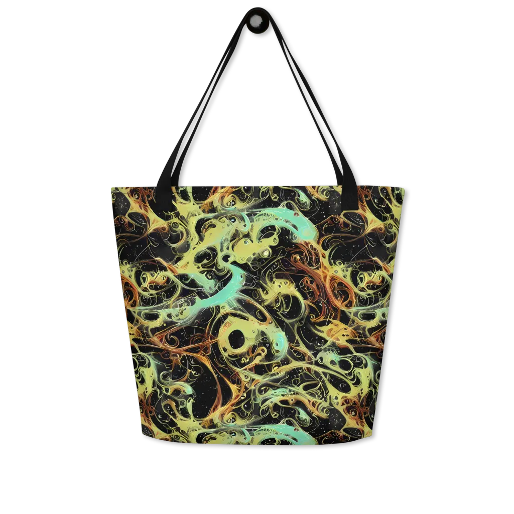 Blacklight Tide on Large Tote Bag W/ Pocket — Front