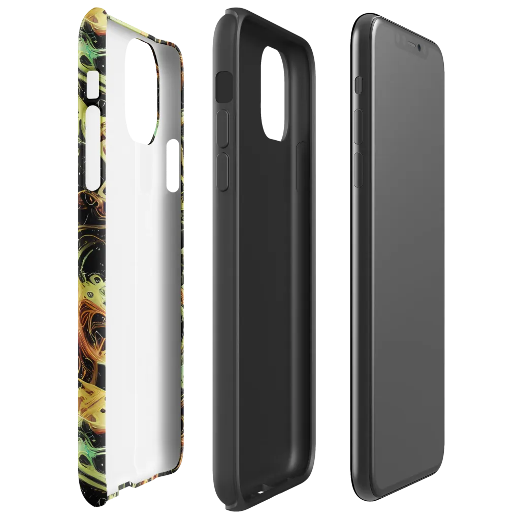 Blacklight Tide on Tough Case for iPhone® — Right
