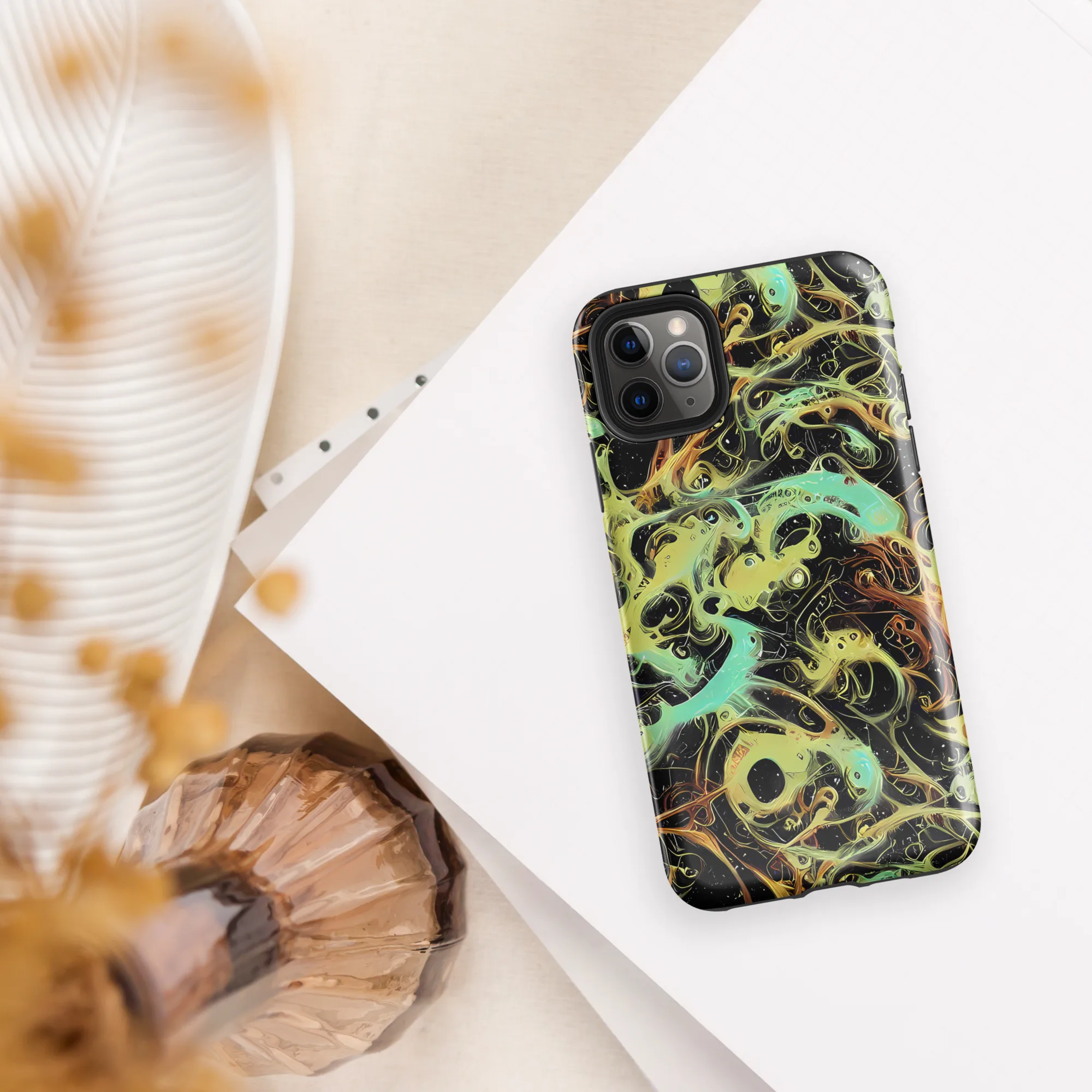 Blacklight Tide on Tough Case for iPhone® — Front