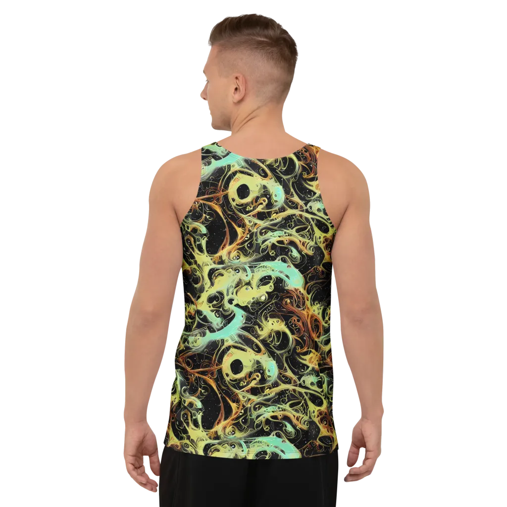 Blacklight Tide on Men's Tank Top — Back
