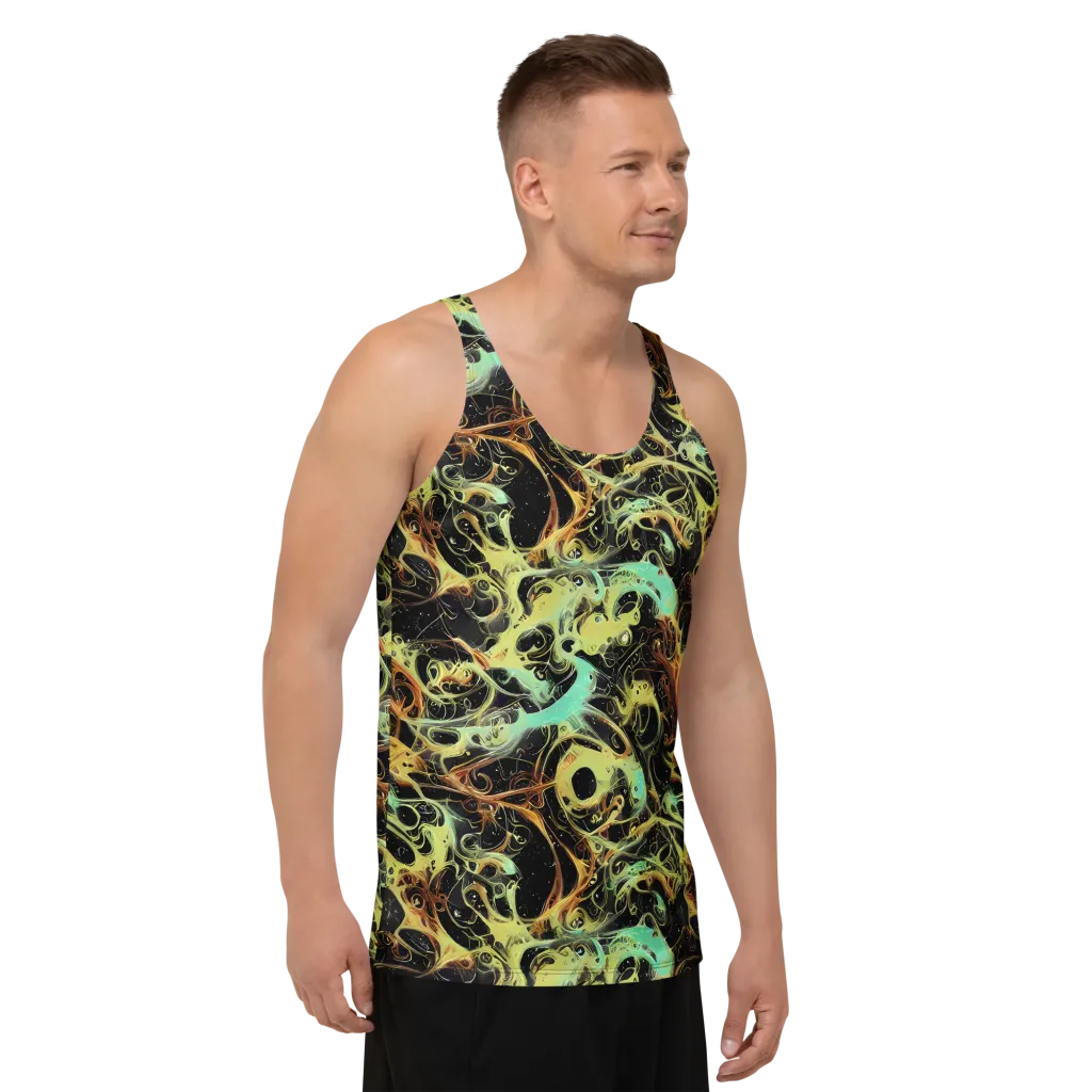 Blacklight Tide on Men's Tank Top — Right Front
