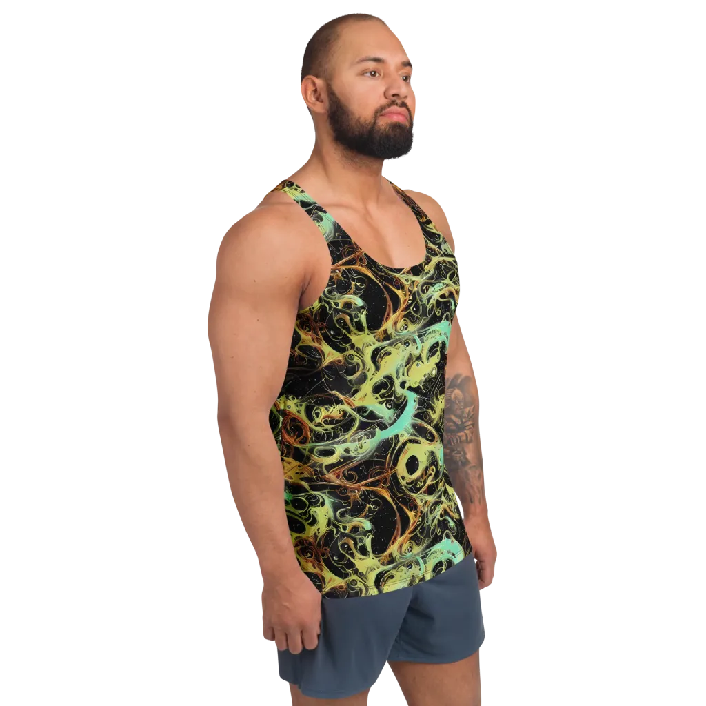 Blacklight Tide on Men's Tank Top — Right Front