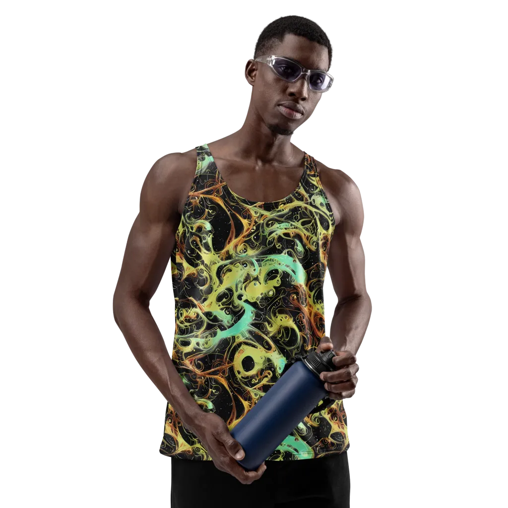 Blacklight Tide on Men's Tank Top — Front