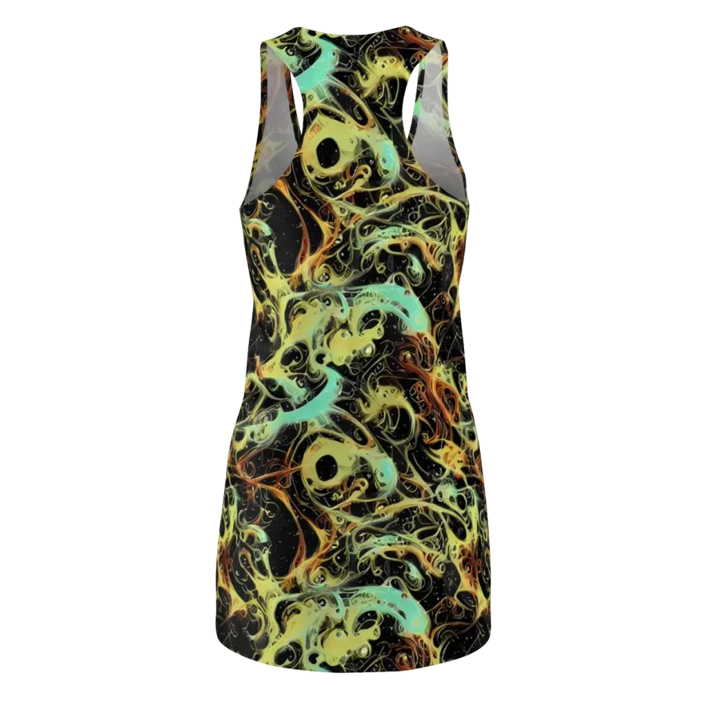 Blacklight Tide on Racerback Dress — Back