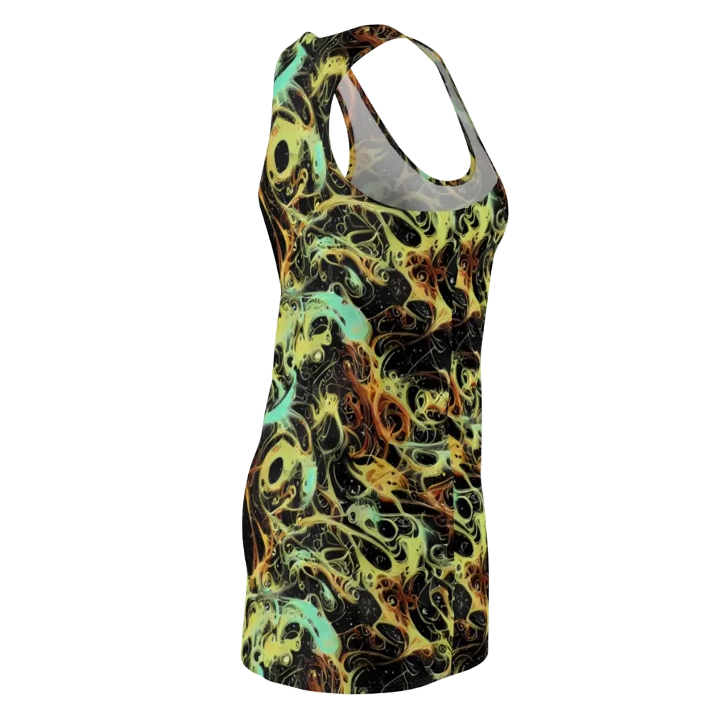 Blacklight Tide on Racerback Dress — Back Side